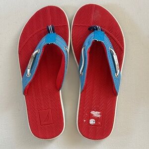 Nautica Red and Blue Flip Flops
